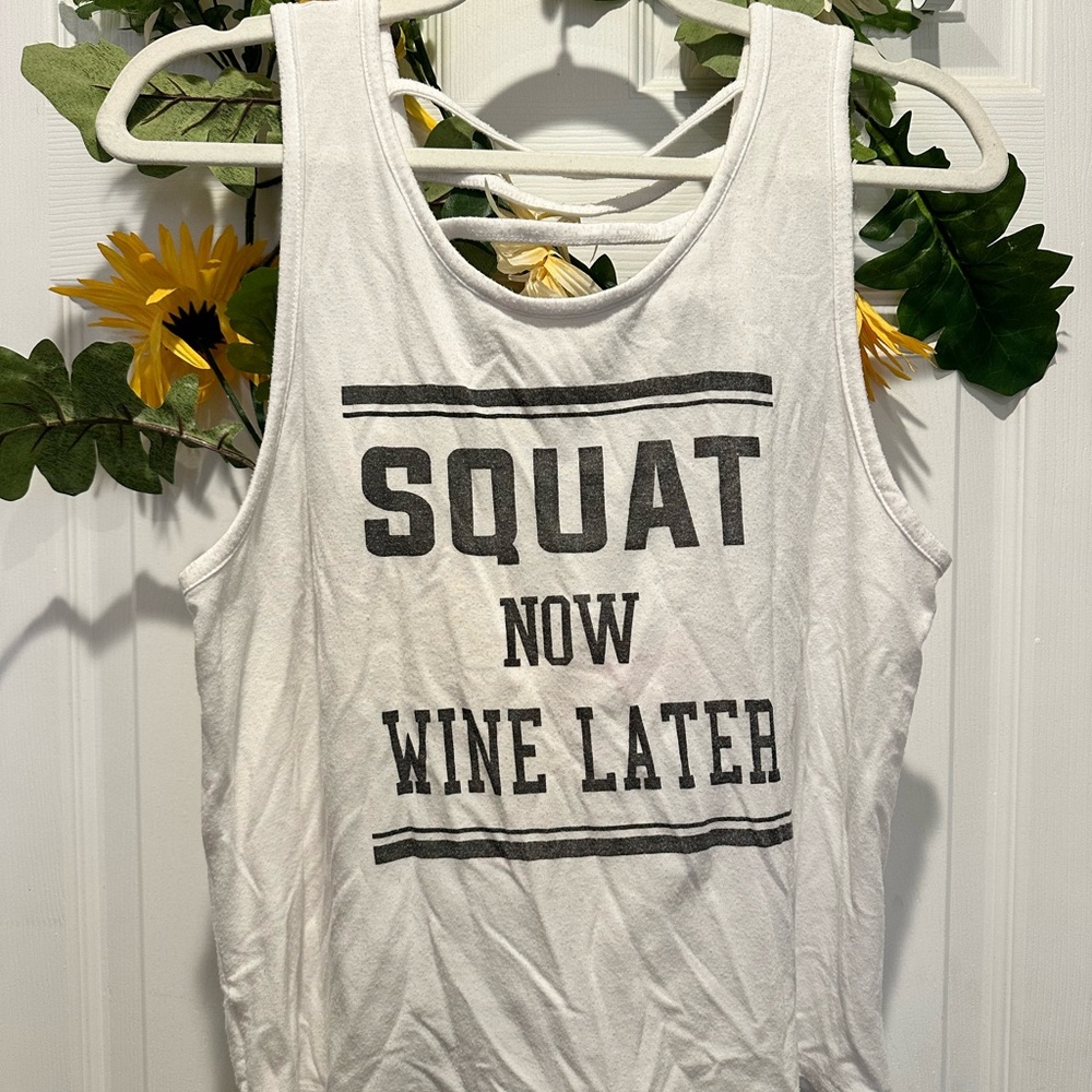 Miken White Tank with Pink Logo Graphic